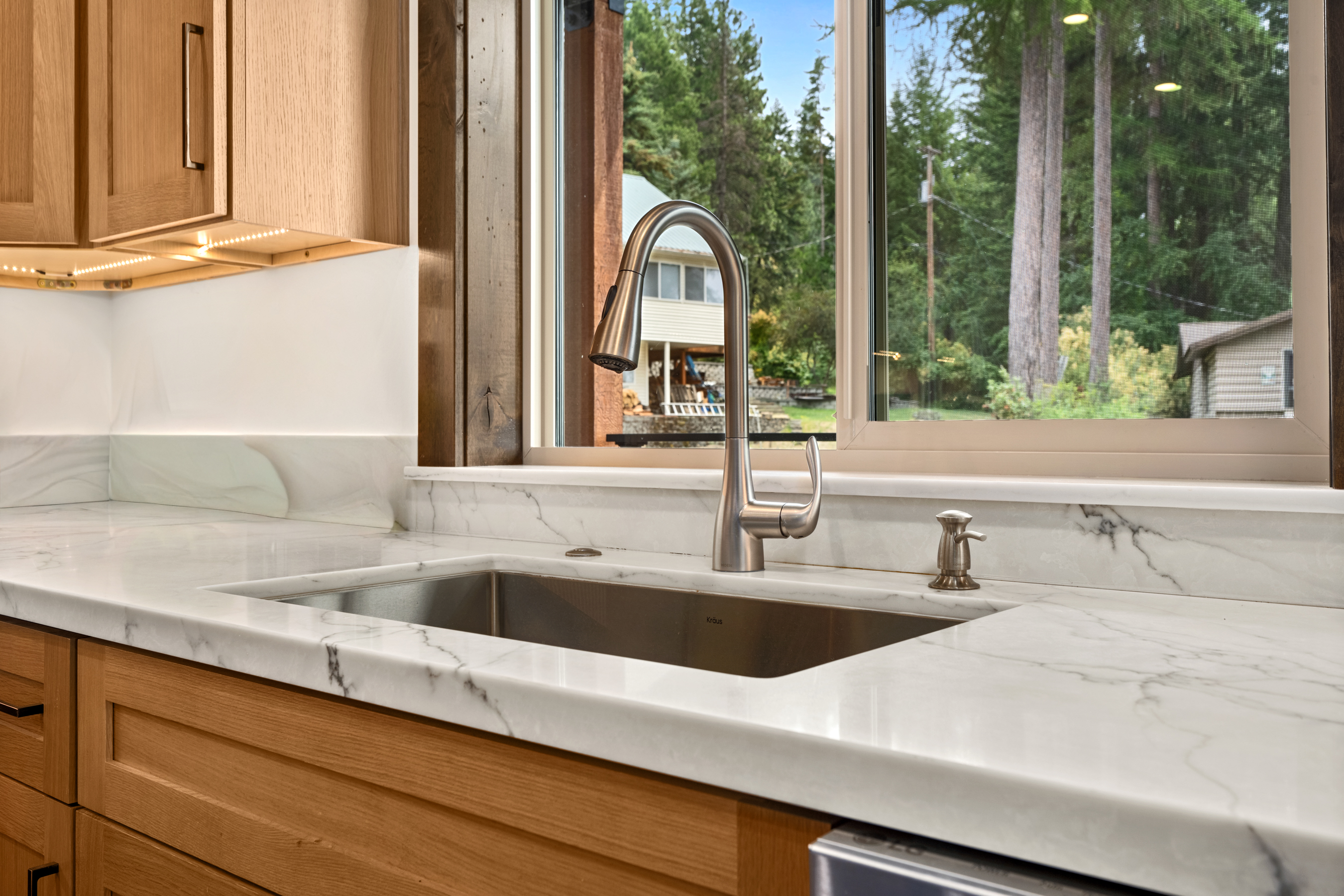 Sink under the window