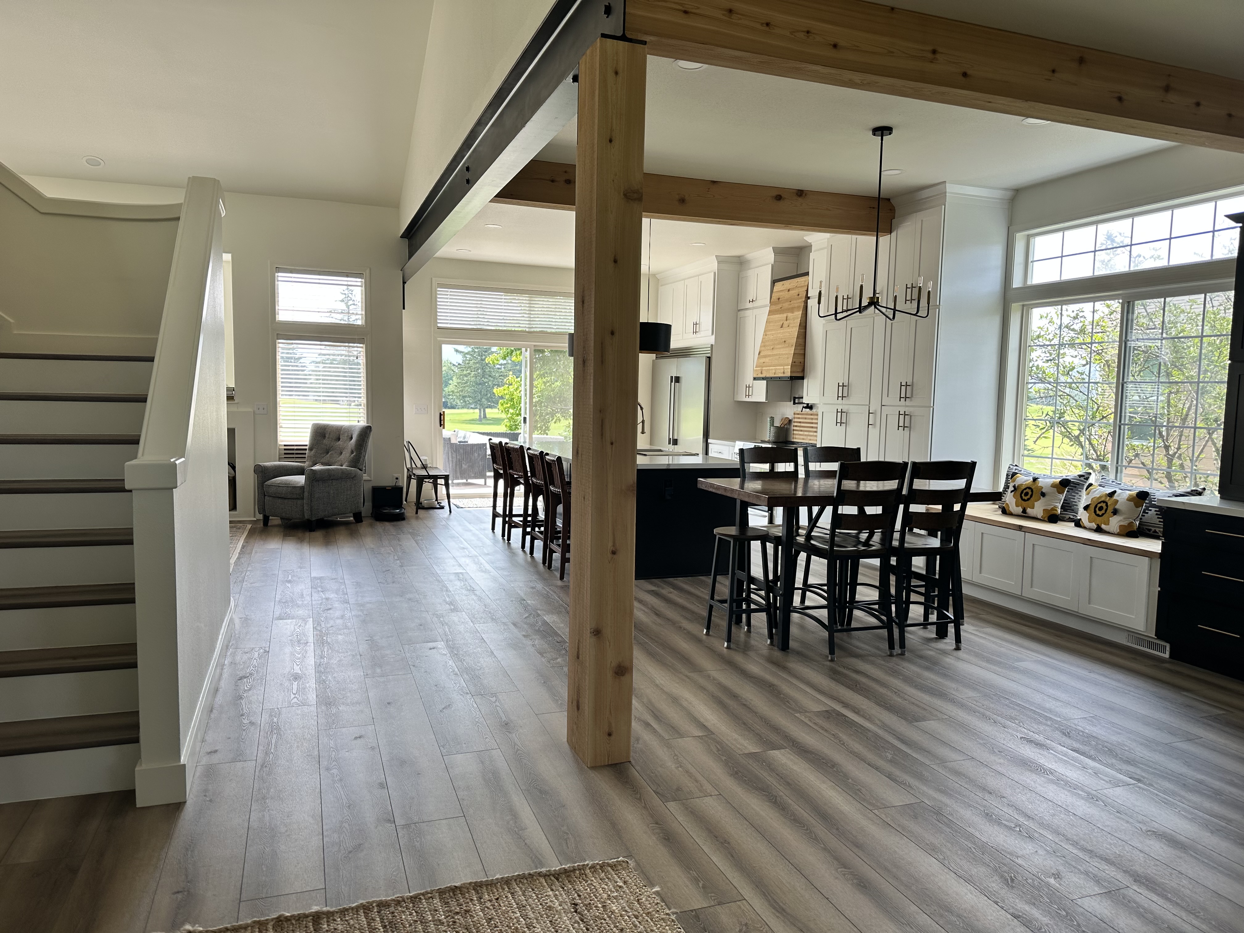 Open to the dining area